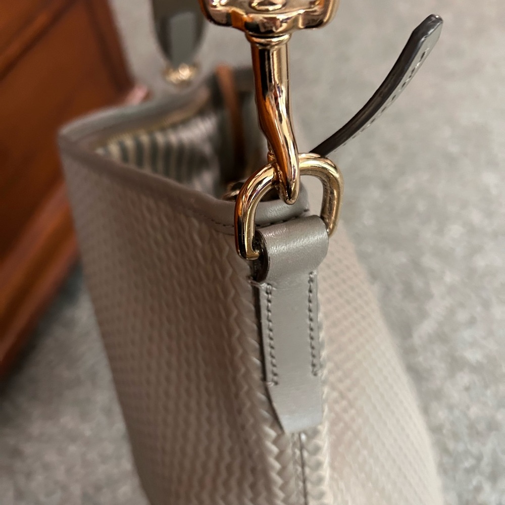 Dooney Bourke Tote.  Previously owned.   Camden Collection.   Taupe/Grey - Picture 15 of 16